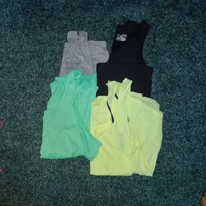 Nike, adidas, under Armour racer back tanks